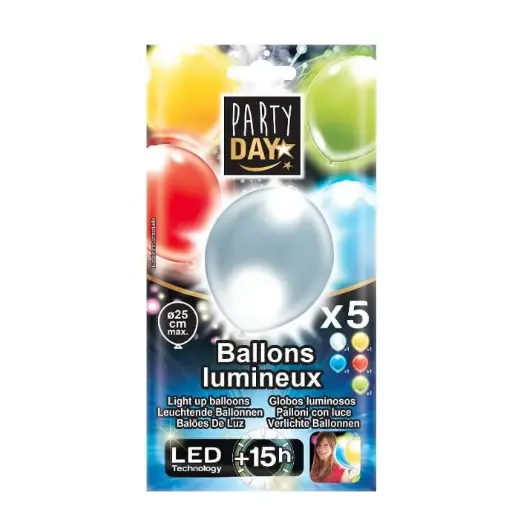 817. Led Ballons, 5 Stück